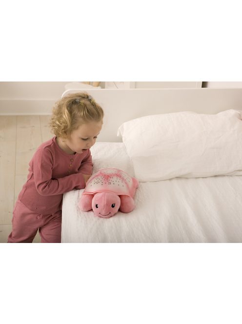 Нощна музикална прожекционна лампа КОСТЕНУРКА за детска стая от CloudB, Twinkling Twilight Turtle, Розова