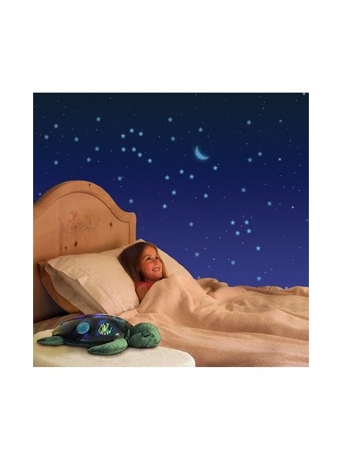 Детска прожекционна нощна лампа Cloud B Морска Костенурка 7333, Син