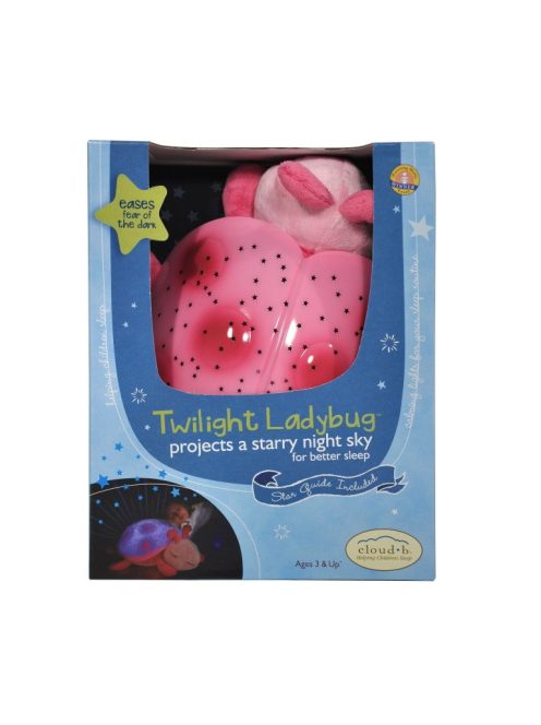Детска прожекционна нощна лампа Cloud B, Калинка розова, 7353