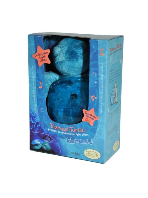 Нощна музикална-прожекционна лампа Cloud B, КОСТЕНУРКА Tranquil Turtle, Син
