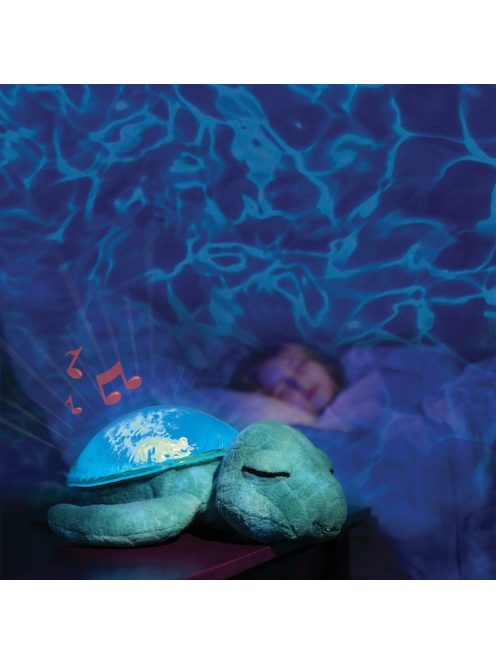 Нощна музикална-прожекционна лампа Cloud B, КОСТЕНУРКА Tranquil Turtle, Син