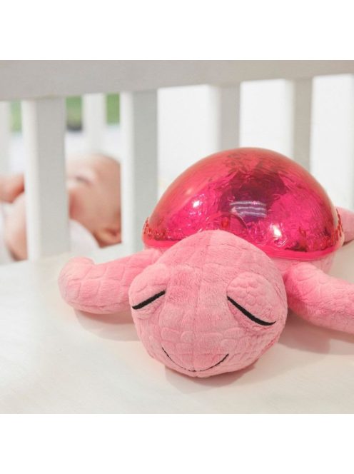 Нощна музикална-прожекционна лампа Cloud B, КОСТЕНУРКА Tranquil Turtle, Розов