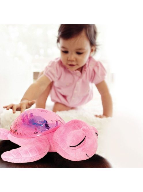 Нощна музикална-прожекционна лампа Cloud B, КОСТЕНУРКА Tranquil Turtle, Розов