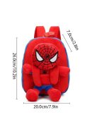 Детска раница с плюшена играчка Спайдърмен 2в1, 26x7x20см, Plush Spider-man