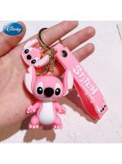 Ключoдържател със силиконова фигурка Стич, Stitch in pink, 6.50 х 5.50 см, Розов