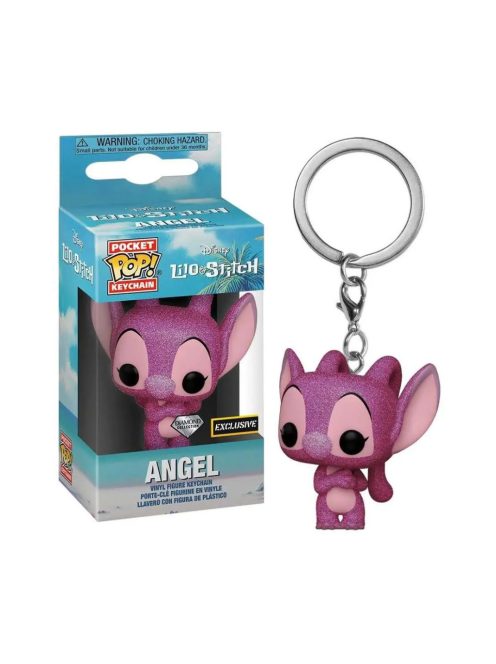 Ключодържател с фигурка Funko Pocket Pop Disney, Lilo & Stitch - Angel, 3+ години