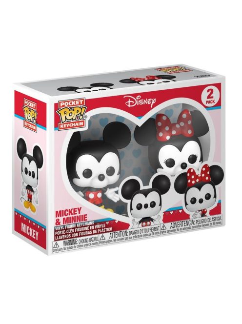 Ключодържател с 2 фигурки Funko Pocket POP Disney, Mickey and Minnie Mouse, 3+ години