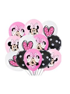   Комплект  балони (12ч) Мини Маус, Латекс, Disney  Minnie Mouse balloon set, 30 cm