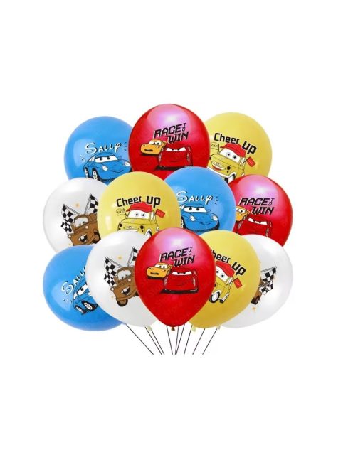 Комплект балони (12ч) Колите, Латекс, Disney Cars Race & Win balloon set, 30 cm