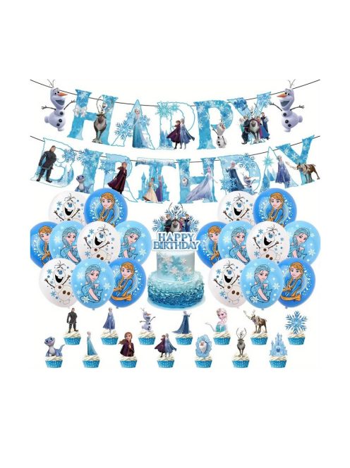 Комплект парти декорация Замръзналото Кралство - Елза (34ч.), Party set Frozen Elsa