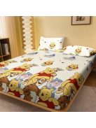 Детски чаршаф с ластик Мечо Пух, Disney Winnie the Pooh, 99 x 190 cm, Височина 25 cm, Жълт