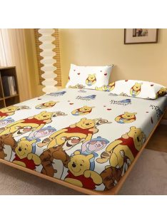   Детски чаршаф с ластик Мечо Пух, Disney Winnie the Pooh, 99 x 190 cm, Височина 25 cm, Жълт