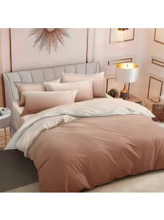   Двулицево спално бельо с ластик, 6 части, 17701. 200 x 230 см, Бежав