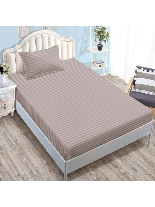 Долен чаршаф с ластик и калъфка (размер 80/90x200), 2 части , 17772, Пепел