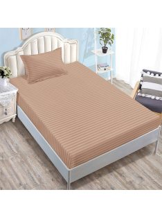   Долен чаршаф с ластик и калъфка (размер 80/90x200), 2 части , 17773, Тъмнобеж