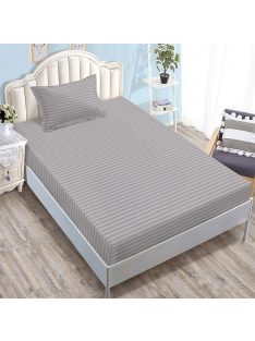   Долен чаршаф с ластик и калъфка (размер 80/90x200), 2 части , 17774, Сив