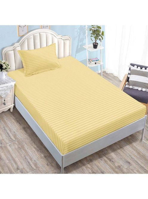 Долен чаршаф с ластик и калъфка (размер 80/90x200), 2 части , 17780, Светложълт