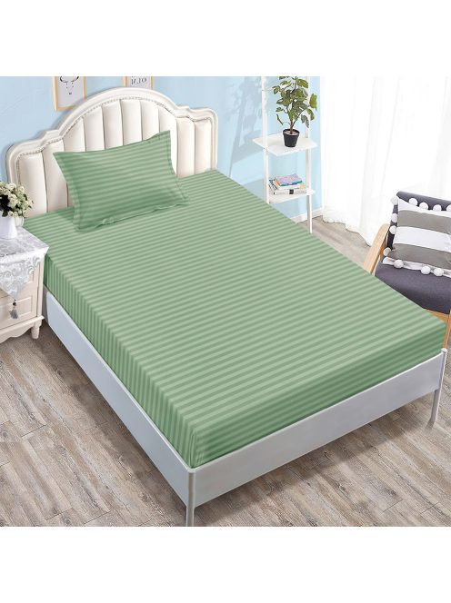 Долен чаршаф с ластик и калъфка (размер 80/90x200), 2 части , 17782, Светлозелен