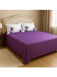   Долен чаршаф с 4 калъфки (размер 220x240), 5 части , 18171, Лилав/Бял