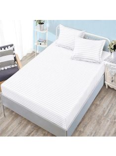   Долен чаршаф с ластик и 2 калъфки (размер 160/180x200), 3 части , 18231, Бял