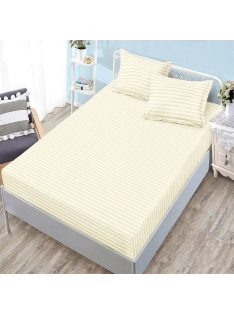   Долен чаршаф с ластик и 2 калъфки (размер 160/180x200), 3 части , 18233, Светложълт