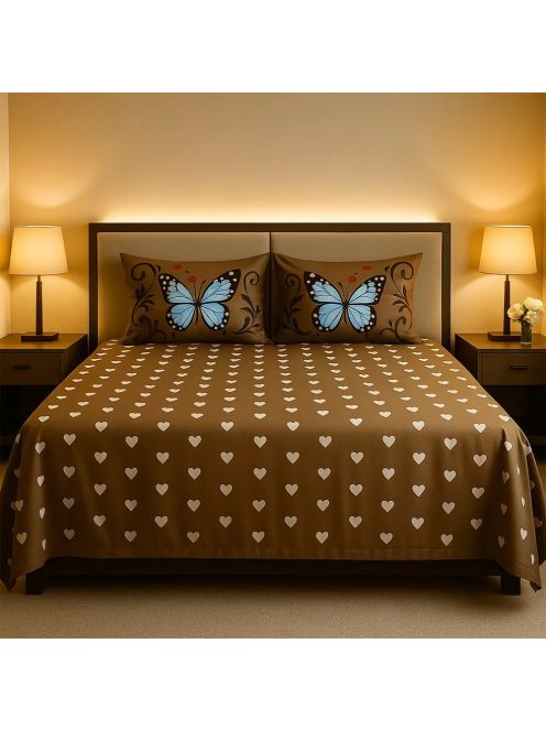 Долен чаршаф с 4 калъфки (размер 220x240), 5 части , 18444, Кафяв