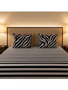   Долен чаршаф с 4 калъфки (размер 220x240), 5 части , 184446, Бяло/Черно рае