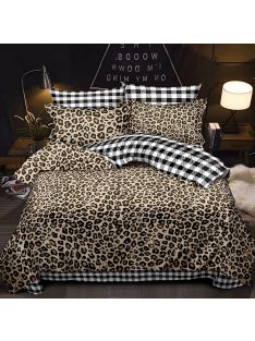   Двулицево спално бельо с ластик, 6 части, 18533. 200 x 230 см, Леопардово