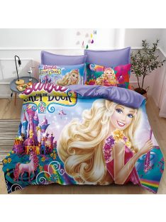   Детски спален комплект Барби 3D ( Реална визич), 6 части, Disney Barbie beauty bedding set, 200x230cm