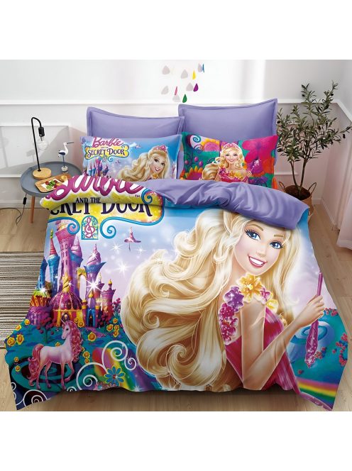 Детски спален комплект Барби 3D ( Реална визич), 6 части, Disney Barbie beauty bedding set, 200x230cm