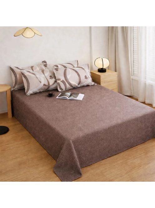 Долен чаршаф с 4 калъфки (размер 220x240), 5 части , 18978, Кафяв/Беж