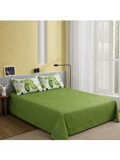   Долен чаршаф с 4 калъфки (размер 220x240), 5 части , 18982, Светло зален/ Крем