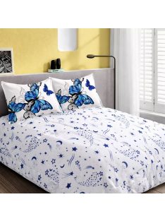   Долен чаршаф с 4 калъфки (размер 220x240), 5 части , 18986, Бял/Син