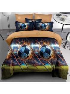   Двулицево детско спално бельо Foot-Ball 200 x 230 cm, 6 части, 18988, Беж/Син