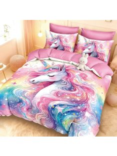   Двулицево детско спално бельо 3D, 200 x 230 cm, 6 части, 19112, Розов