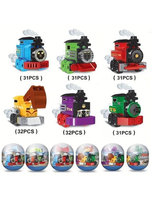 Мини конструктори 6 влакчета Томас и приятели, Тhomas and friends mini blocks