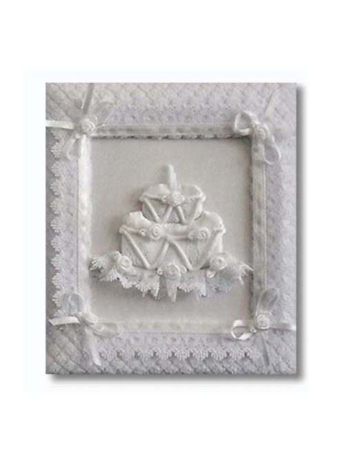 Фото-албум с бродерия ТОРТА, За 100 бр. снимки, Бял, FBA-20